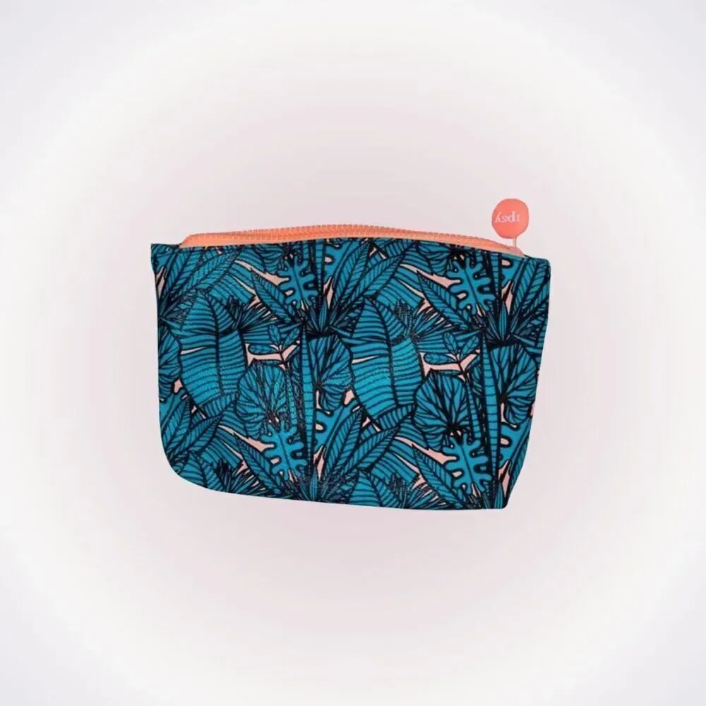 Ipsy green and pink palm tree makeup bag | Sz OS